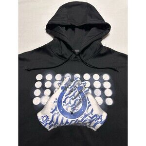 Indianapolis Colts Nike Hoodie Mens Black Therma Fit NFL Football Hands Gloves